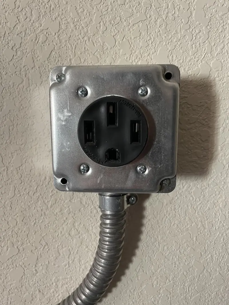 NEMA 14-50 outlet installed for Smart Home Electrical in Philomath